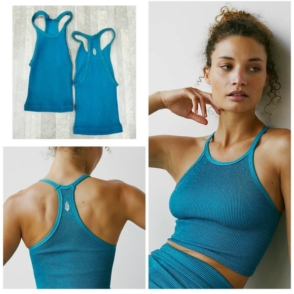 Free People Tops - 🎈RE-OPENING SALE Free People Happiness Runs Lurex Crop Tank Off Tropic XS/S